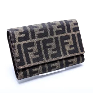 8M0011 Zucca Compact Trifold Wallet Brown
