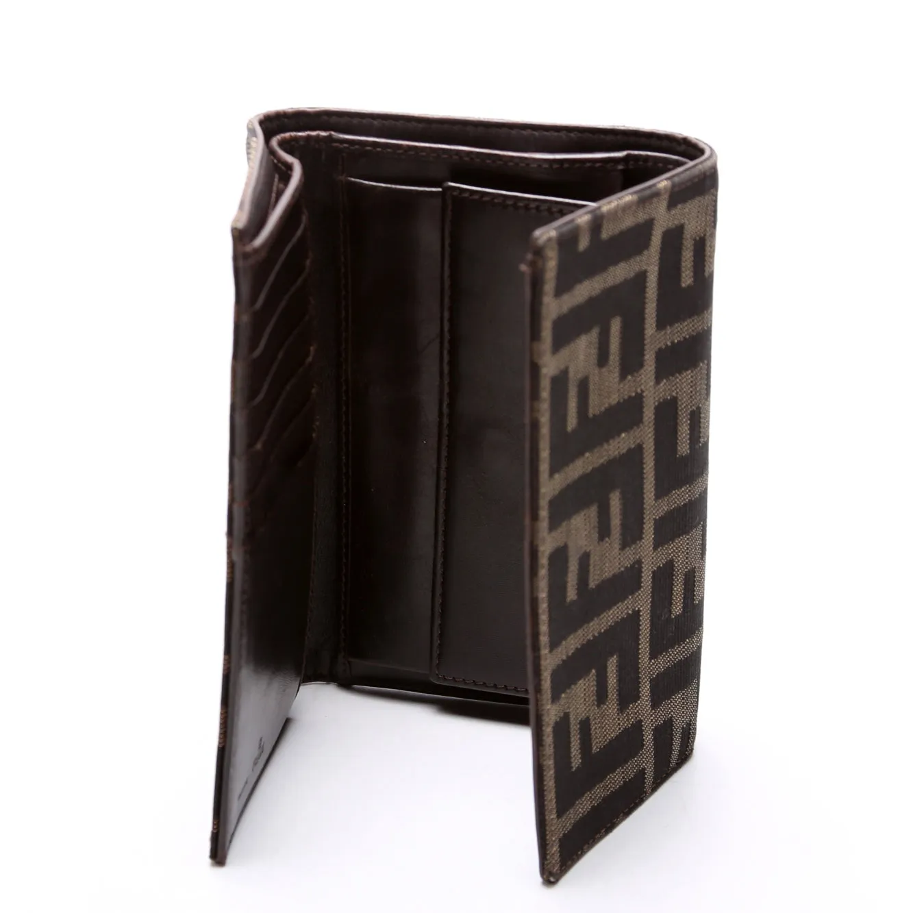8M0011 Zucca Compact Trifold Wallet Brown