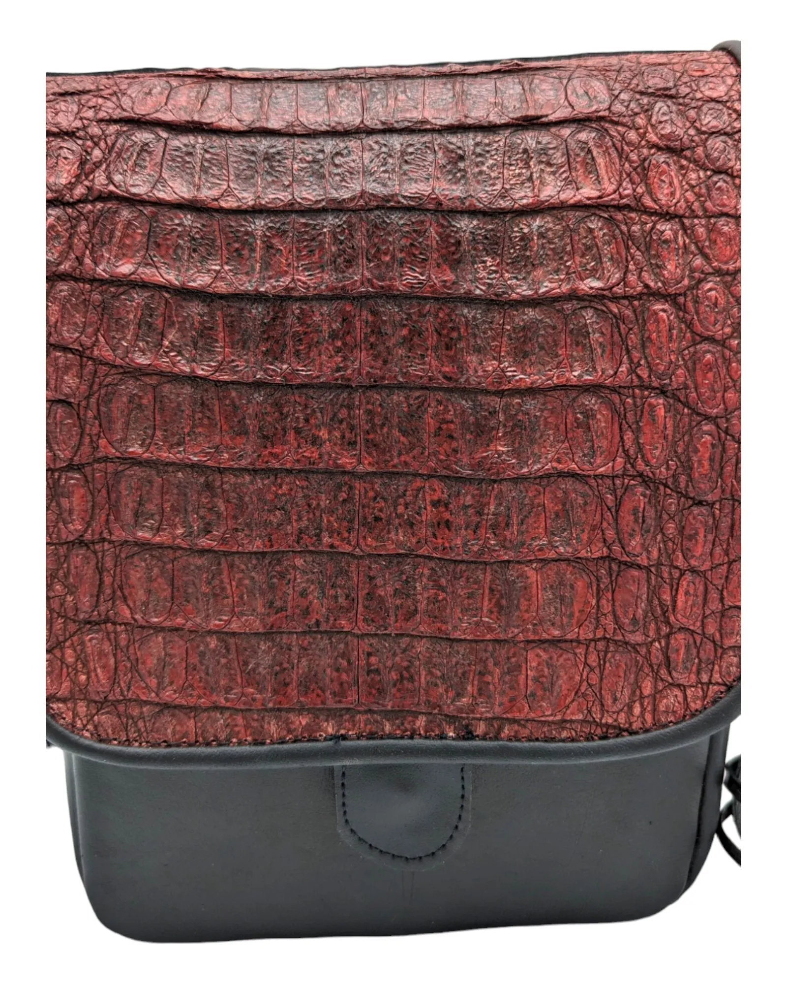 Alligator Hornback Leather Messenger Bag