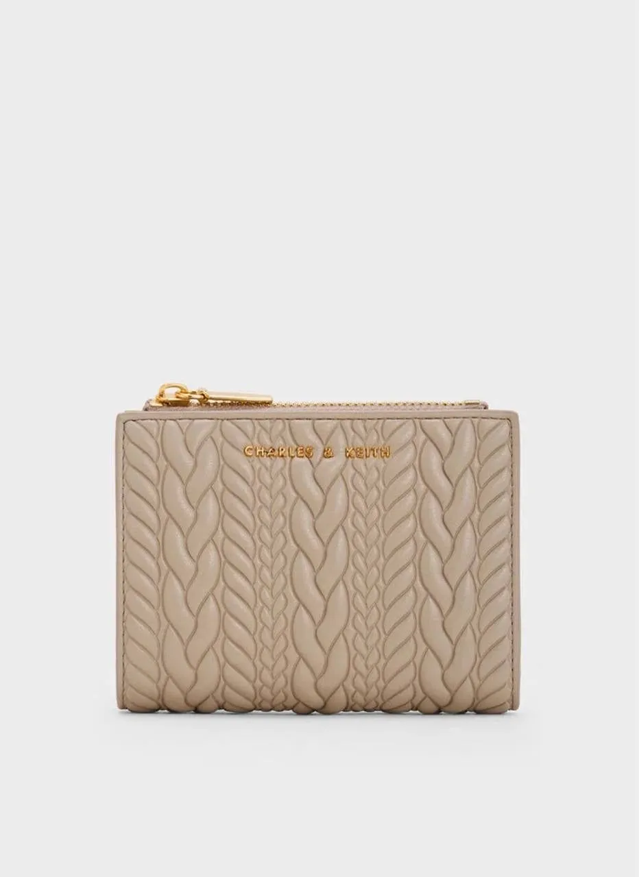 Apolline Textured Top-Zip Wallet