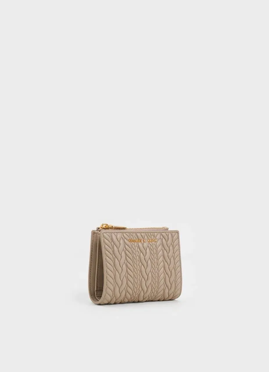 Apolline Textured Top-Zip Wallet
