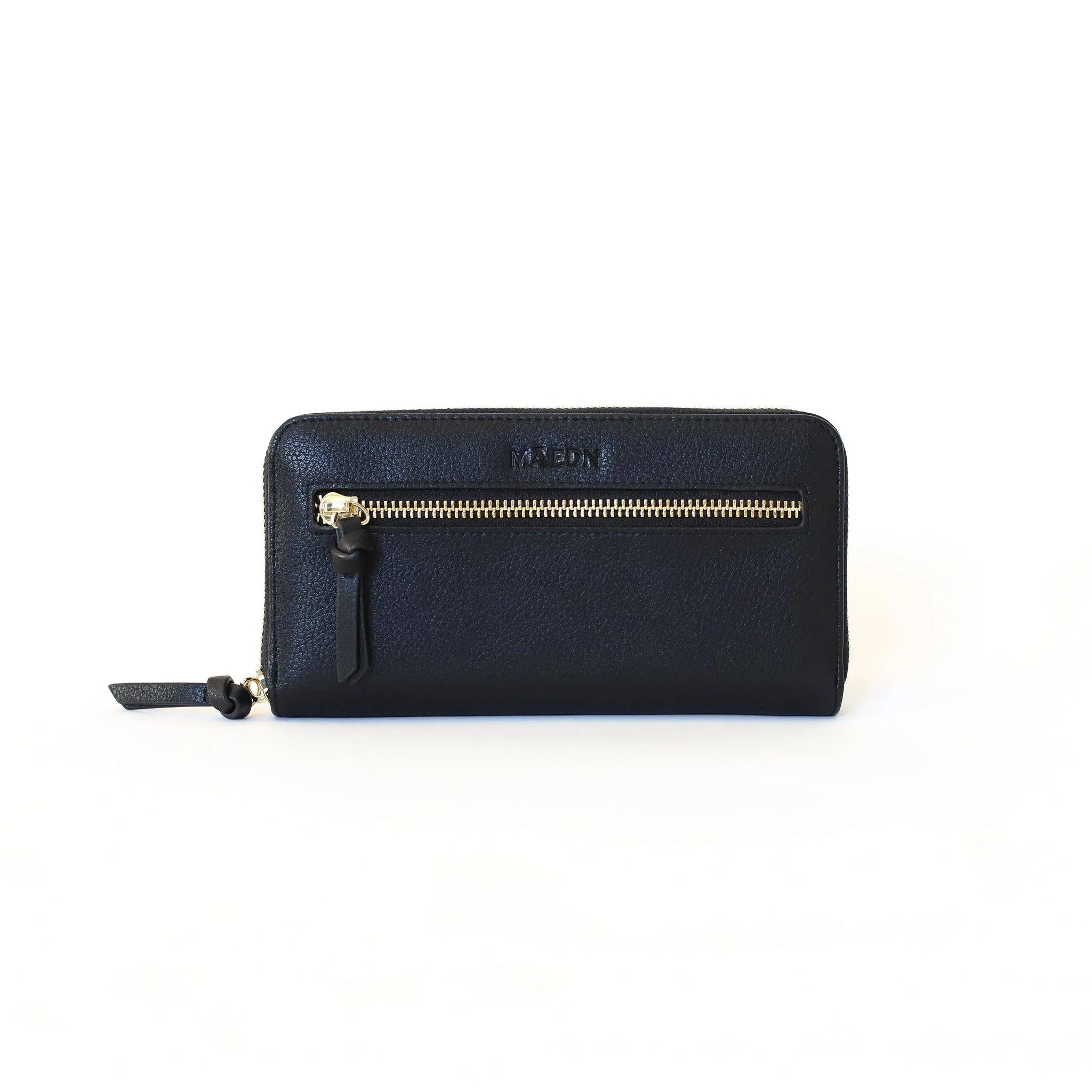 Black Essential Zip Wallet