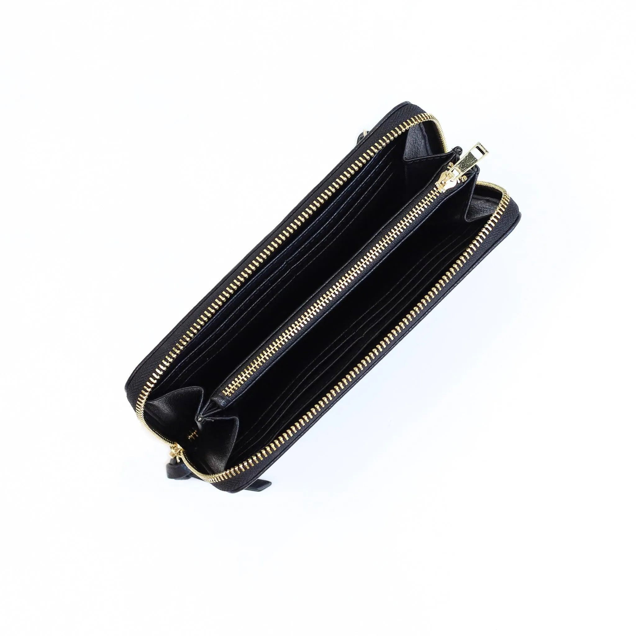 Black Essential Zip Wallet