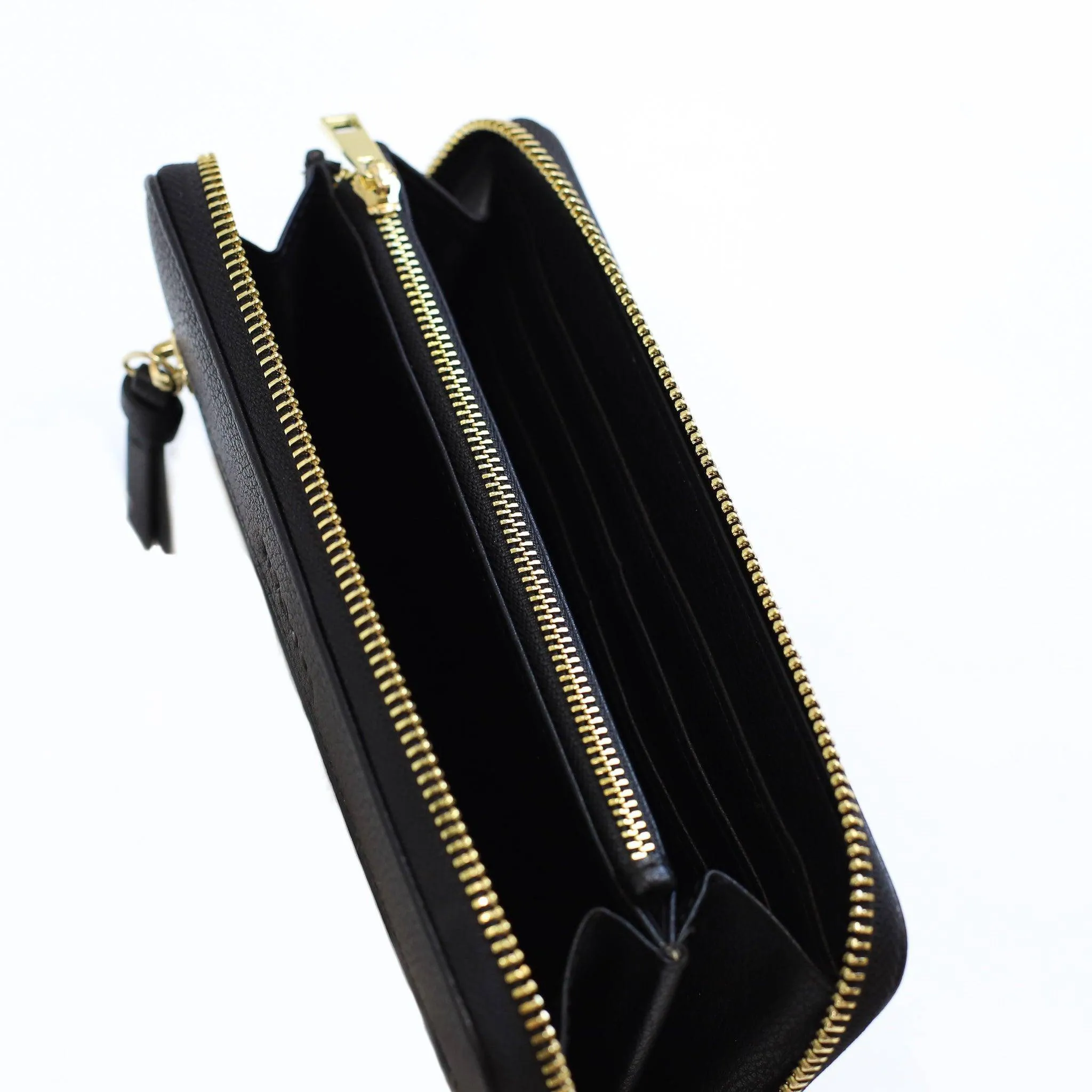 Black Essential Zip Wallet