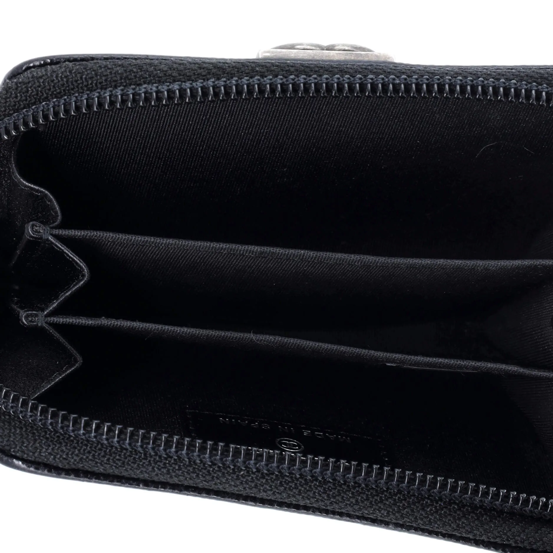 Boy Zip Coin Purse Quilted Caviar Small