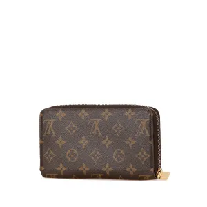 Brown Louis Vuitton Monogram Zippy Long Wallet