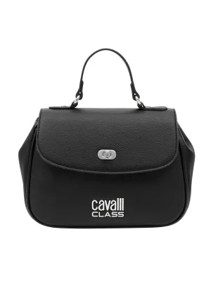 Cavalli Class LUCCA Black Medium Top Handle Shoulder Bag