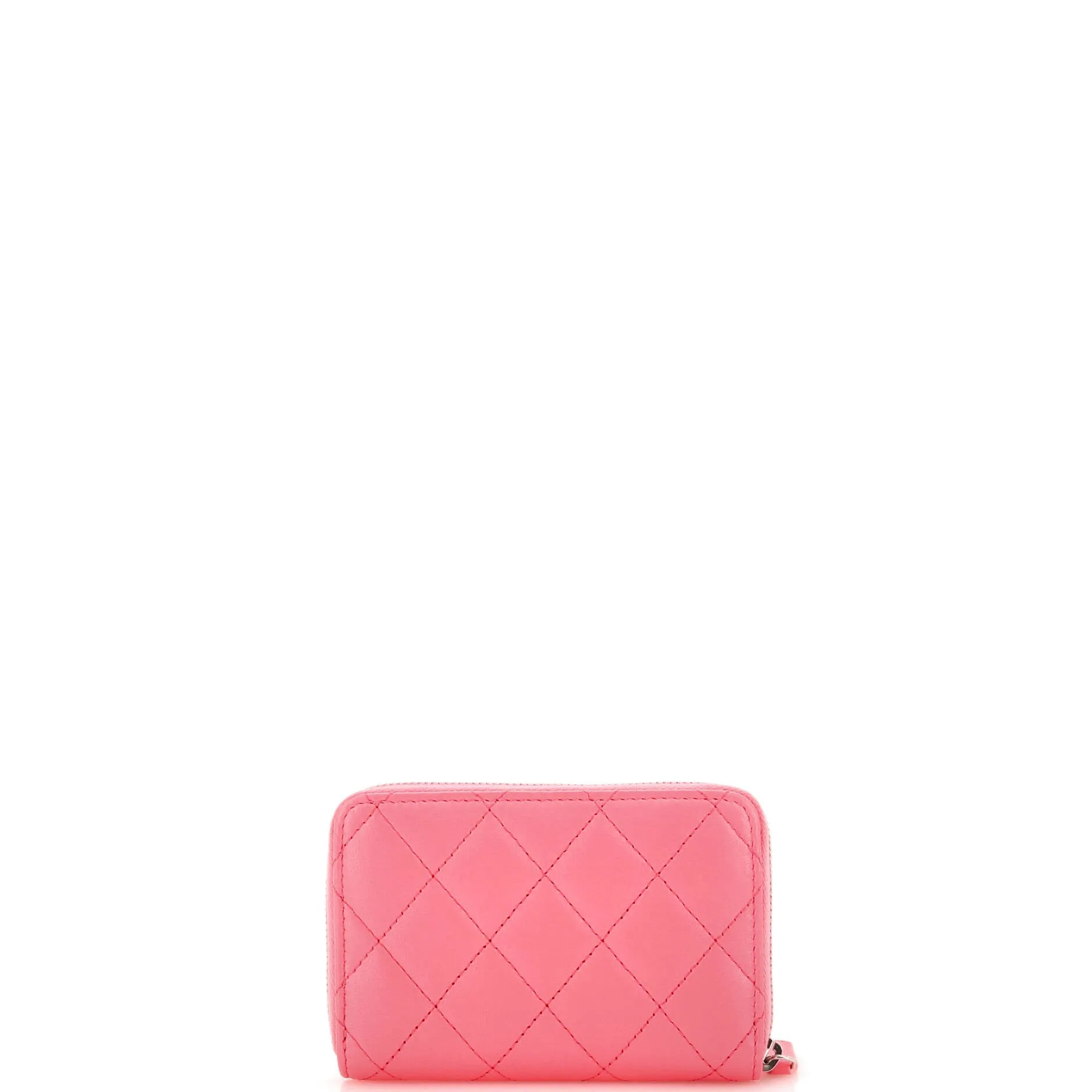 CC Stars Zip Coin Purse Quilted Lambskin Small