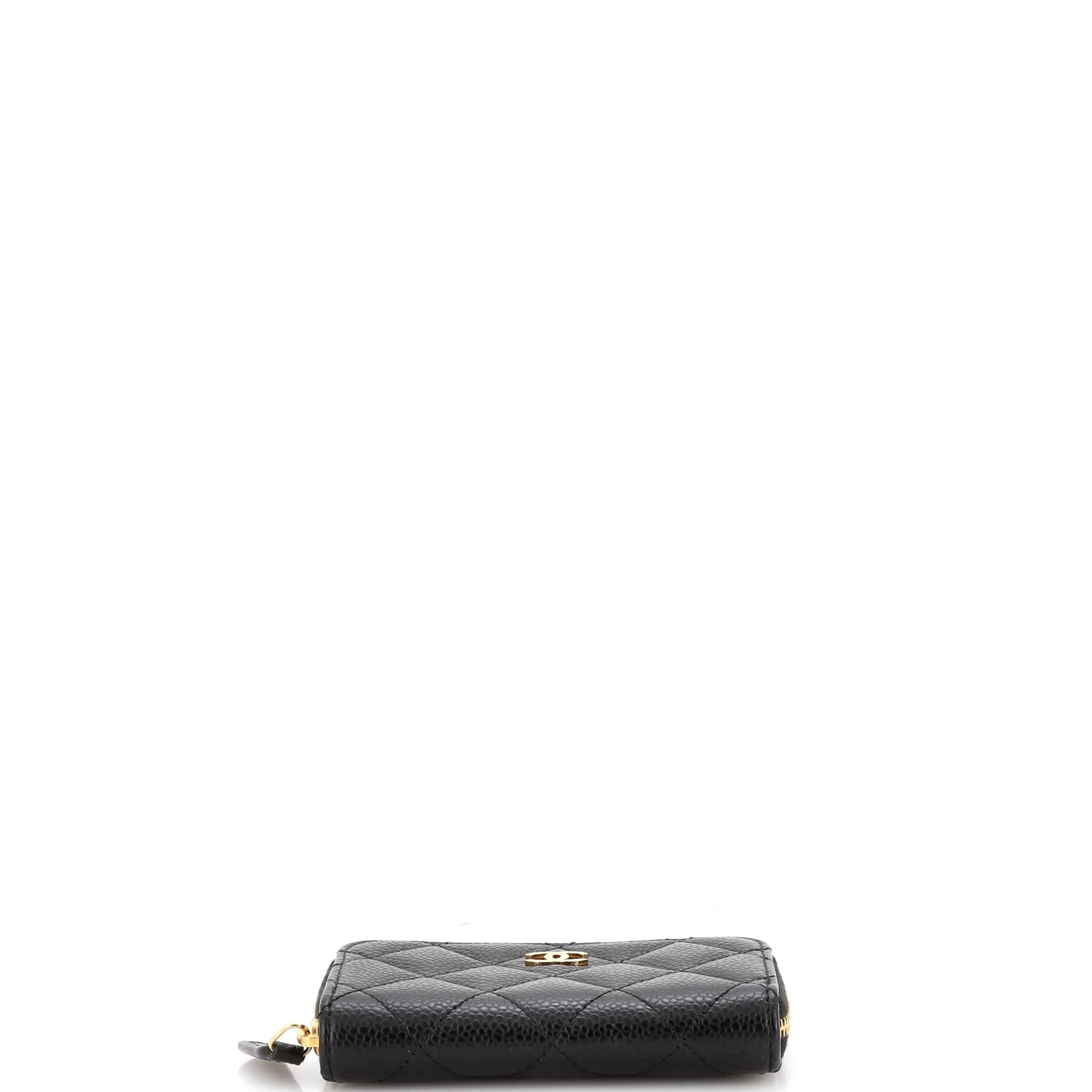 CC Zip Coin Purse Quilted Caviar Small