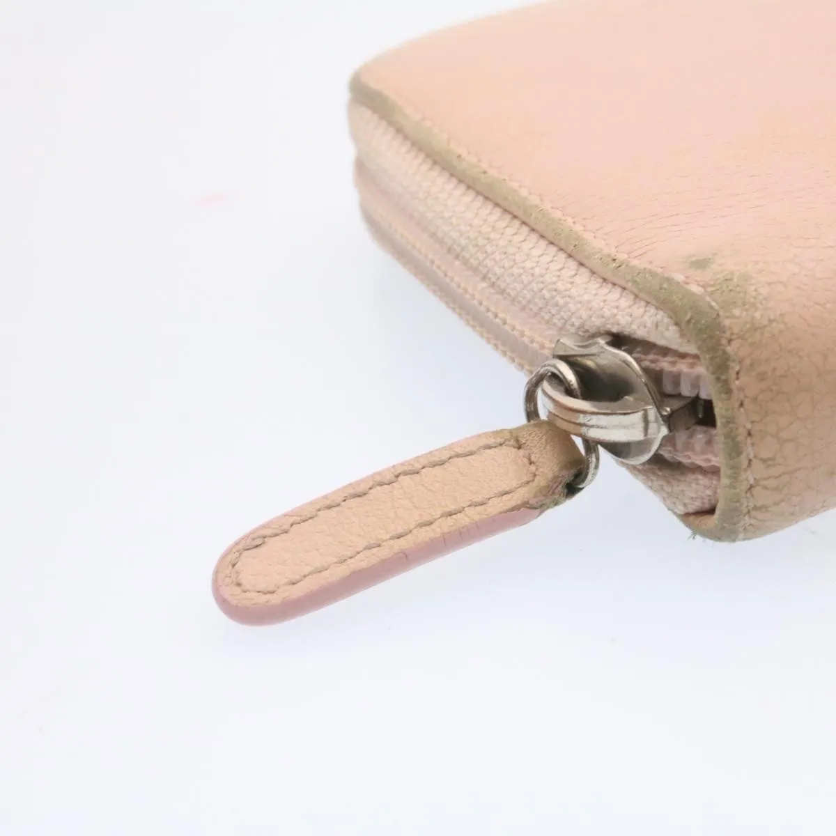 CHANEL Camelia Zip Around Wallet Leather Pink CC Auth am1797g