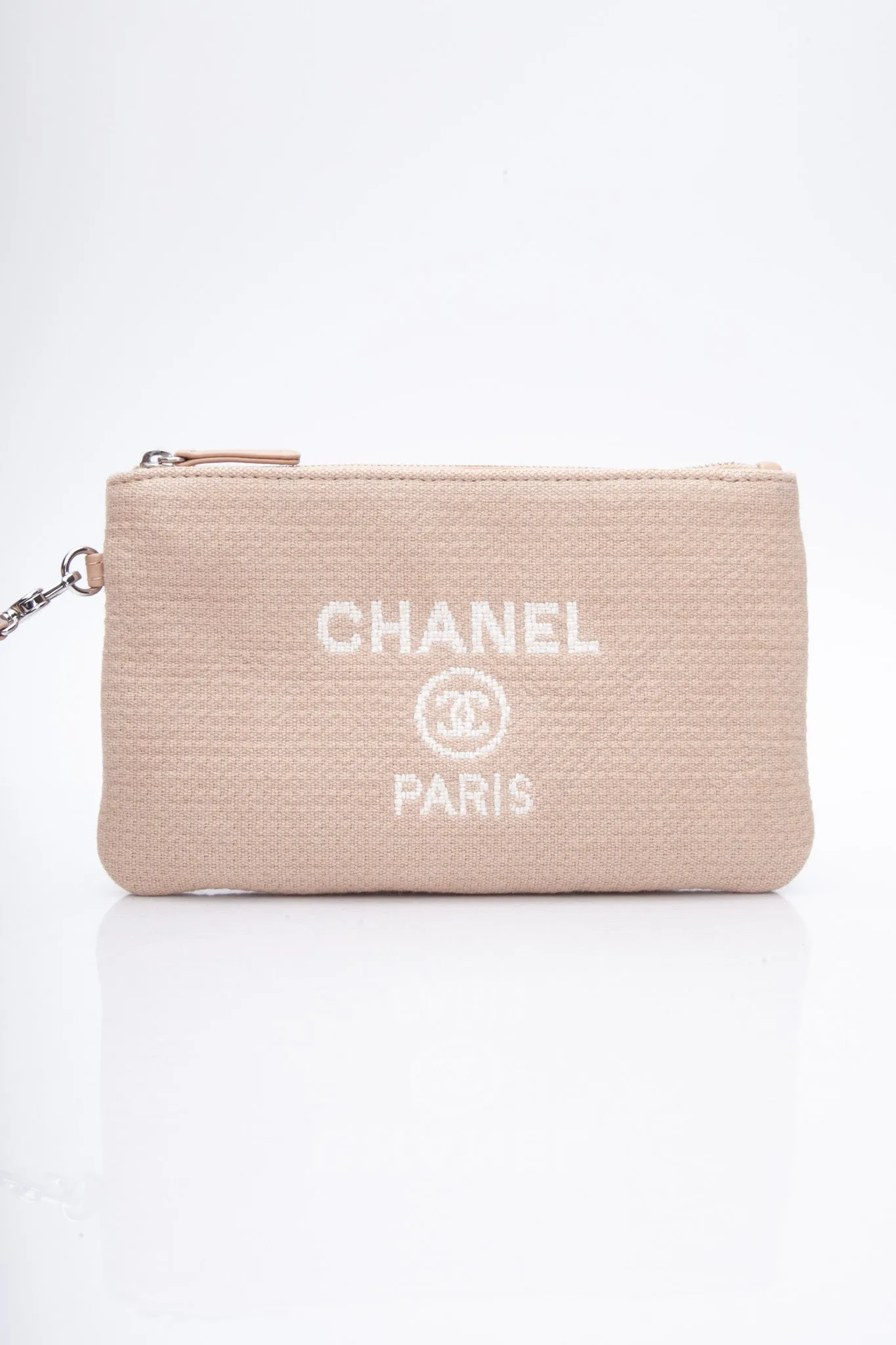 CHANEL Canvas Beige Large Deauville Tote