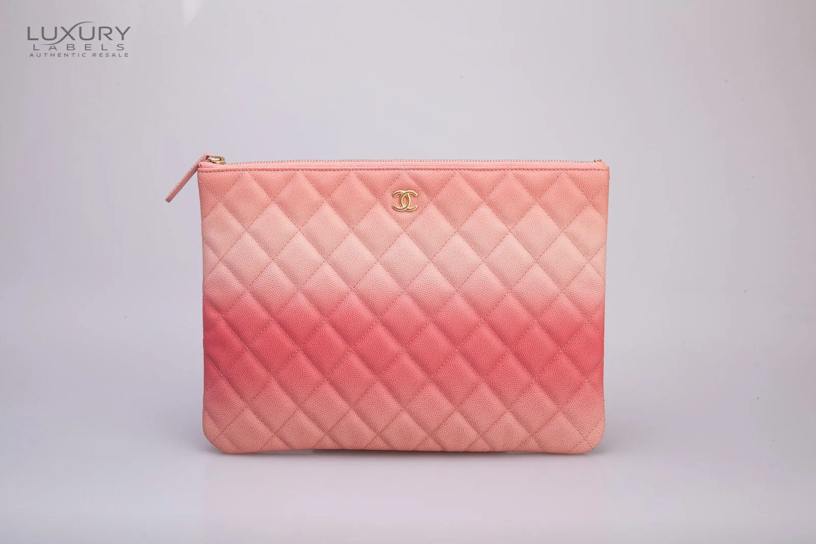 CHANEL Caviar Quilted Ombre  OCase Coral