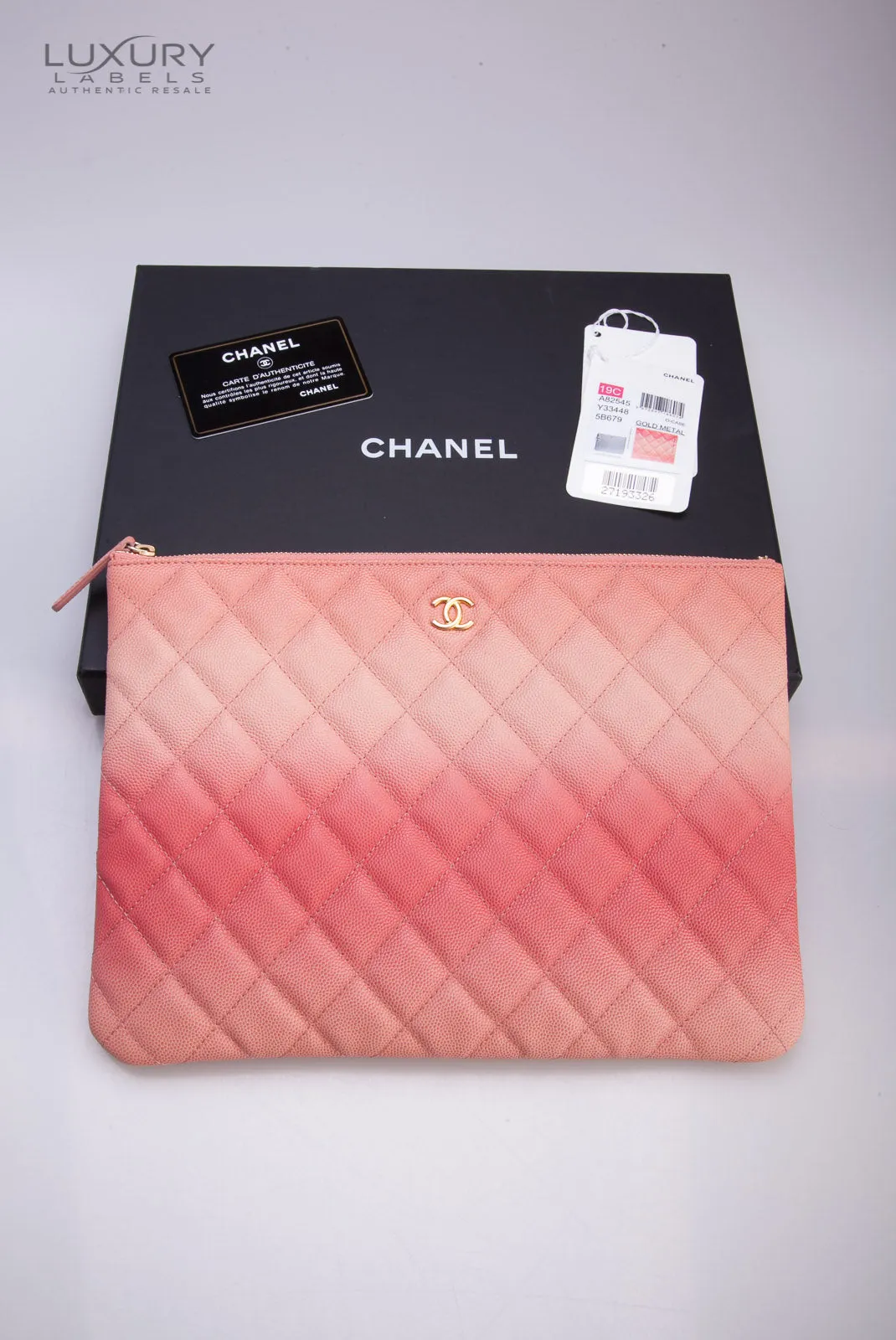 CHANEL Caviar Quilted Ombre  OCase Coral