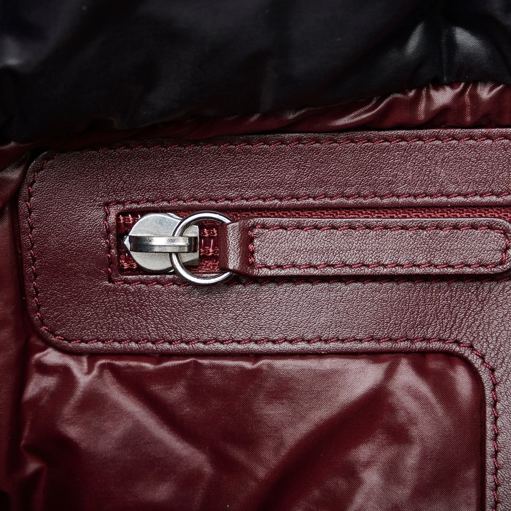 Chanel Coco Black Quilted Nylon Silver