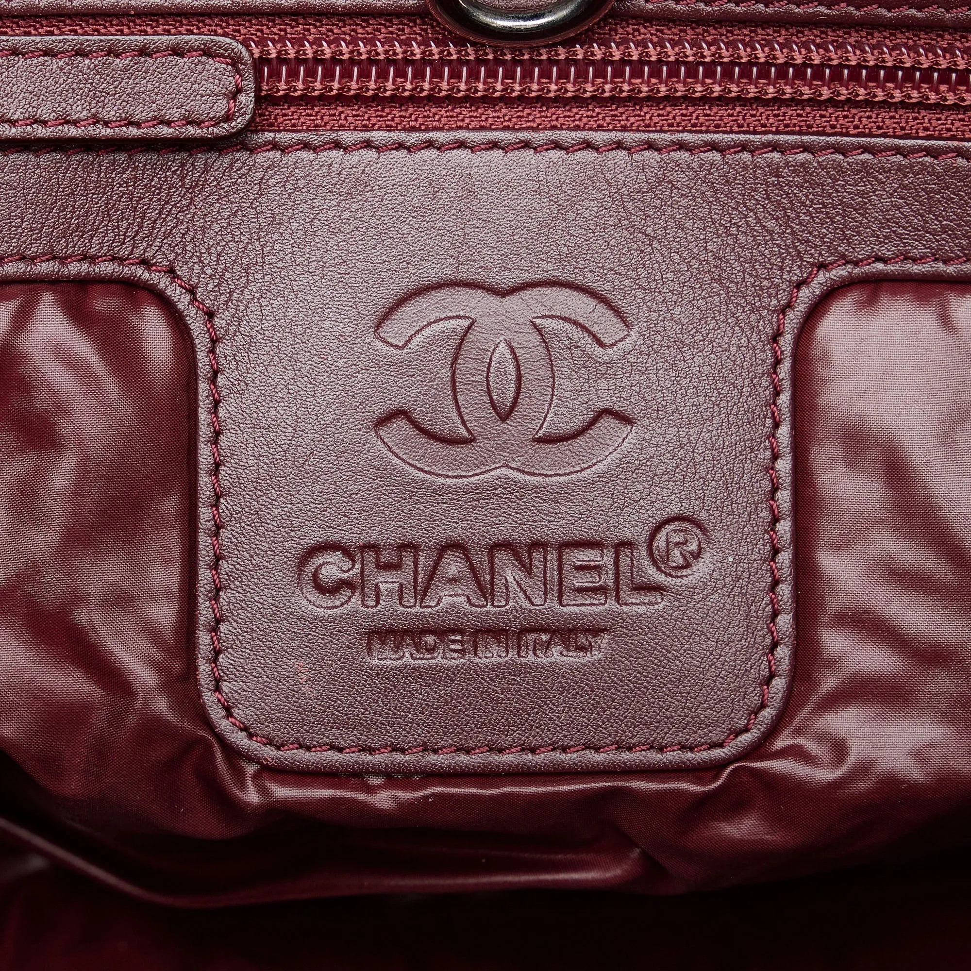Chanel Coco Black Quilted Nylon Silver