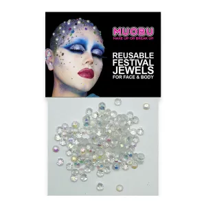 Clear AB Diamantes - Clear Face & Body Gems 4mm