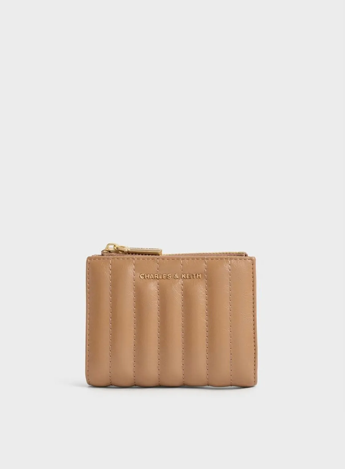 Donna Crinkle-Effect Panelled Top-Zip Wallet