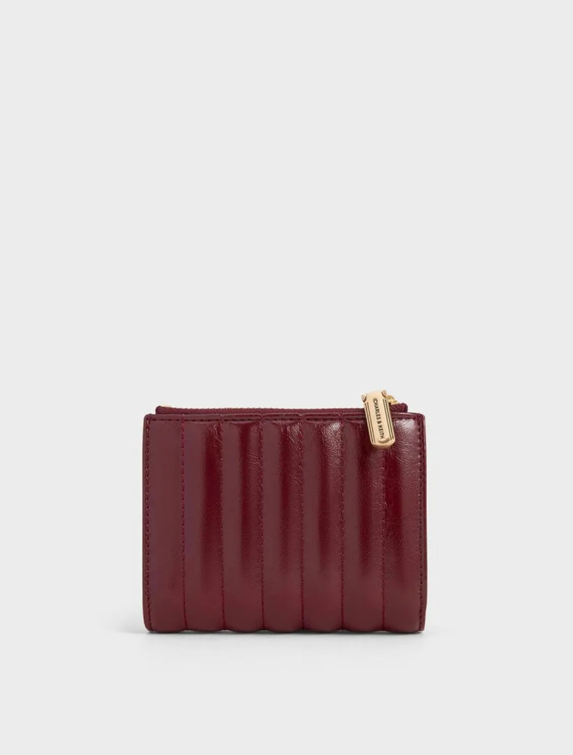 Donna Crinkle-Effect Panelled Top-Zip Wallet