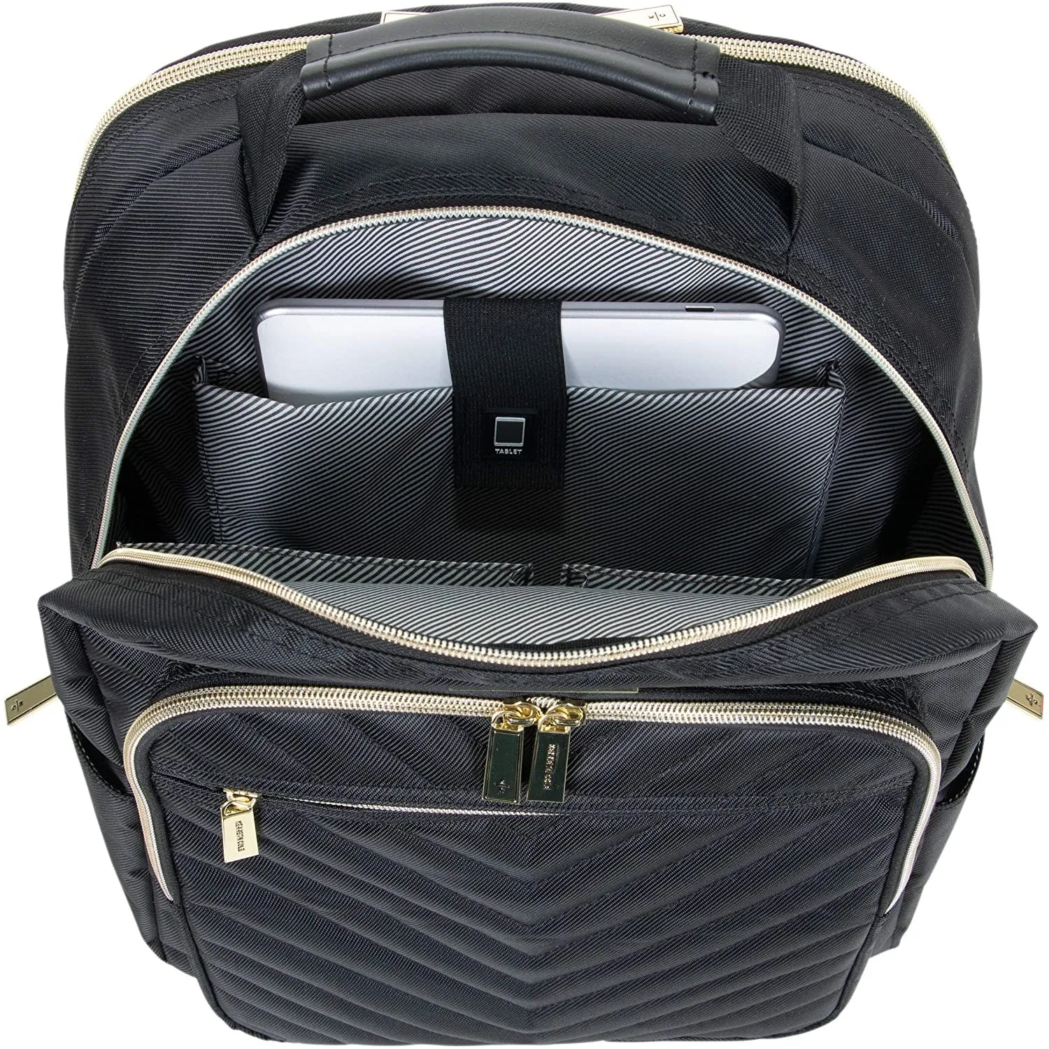 Kenneth Cole Reaction | Quilted 15-Inch Laptop & Tablet Fashion Travel Backpack | Navy