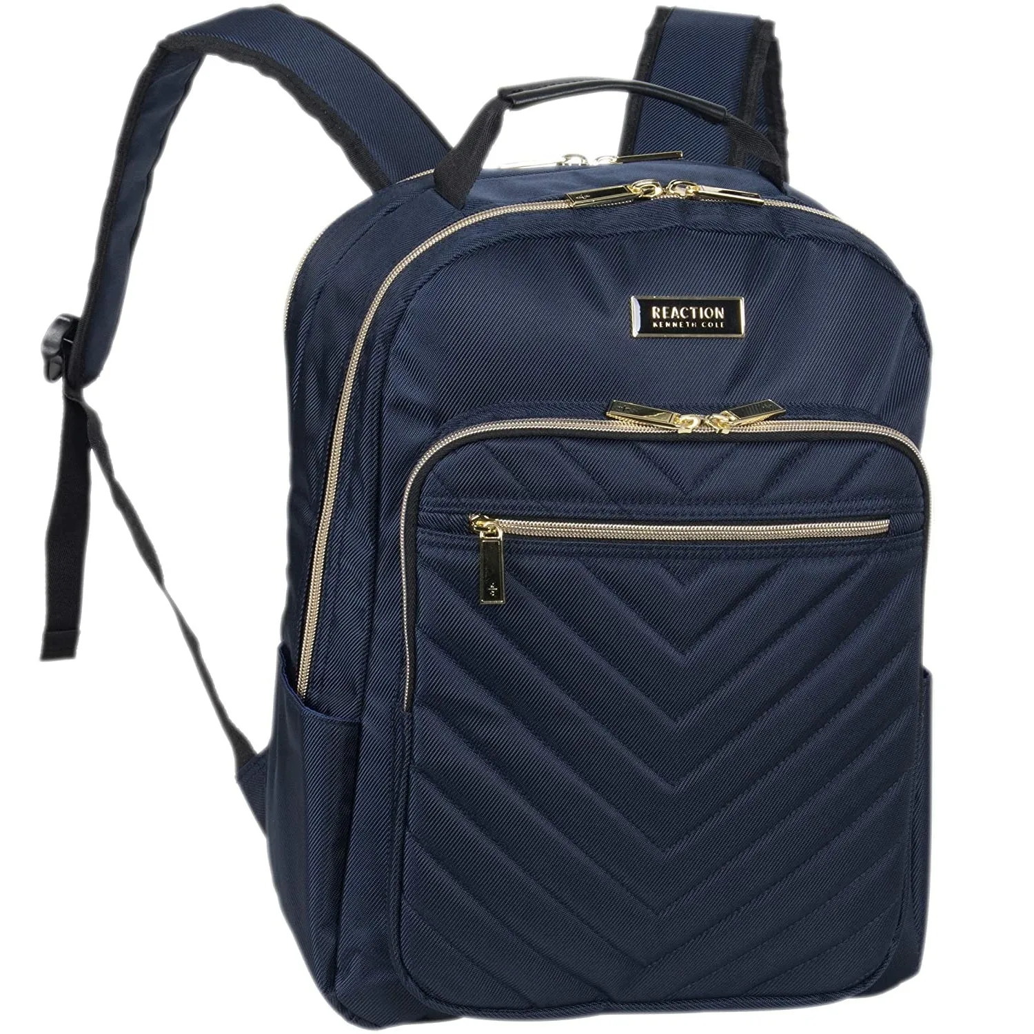 Kenneth Cole Reaction | Quilted 15-Inch Laptop & Tablet Fashion Travel Backpack | Navy
