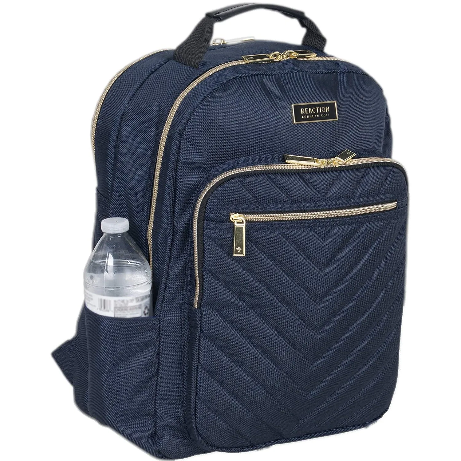 Kenneth Cole Reaction | Quilted 15-Inch Laptop & Tablet Fashion Travel Backpack | Navy