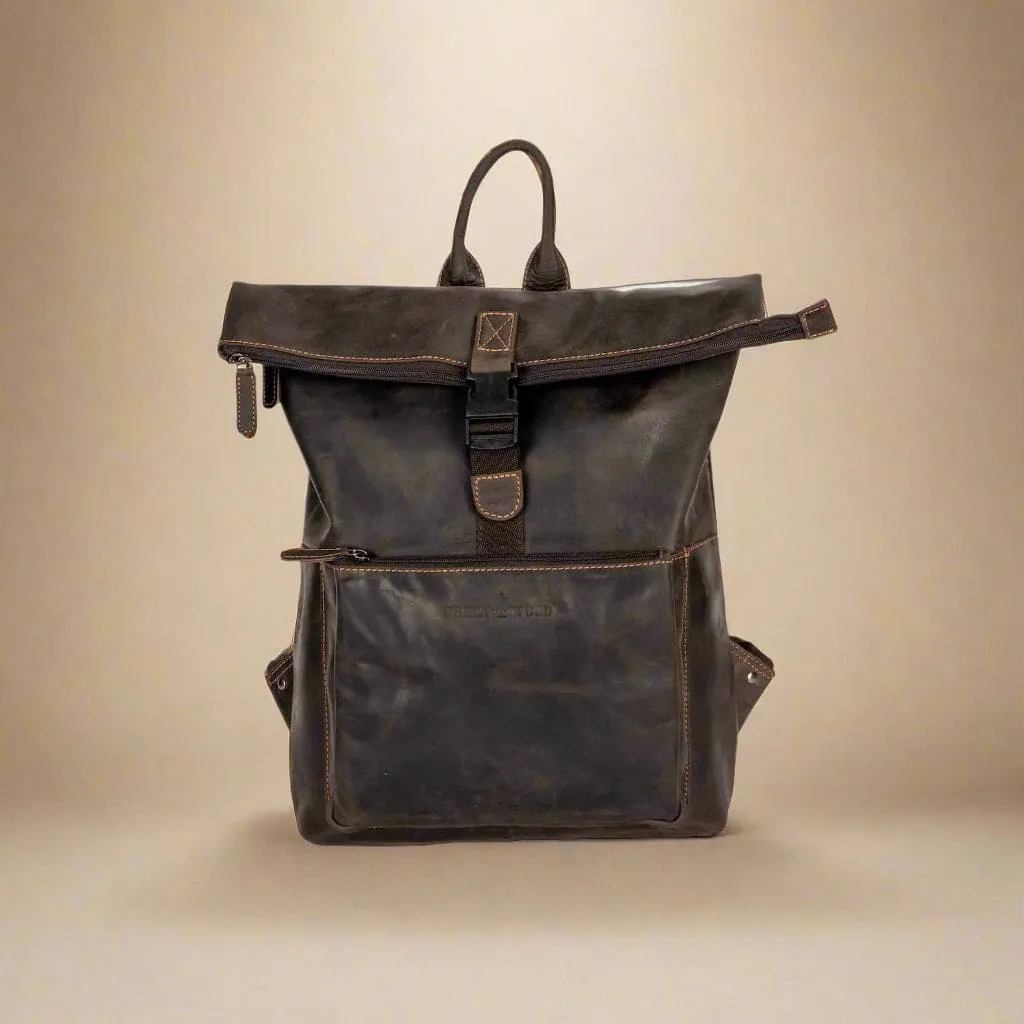 Leather Backpack - Vintage Style, Modern Functionality