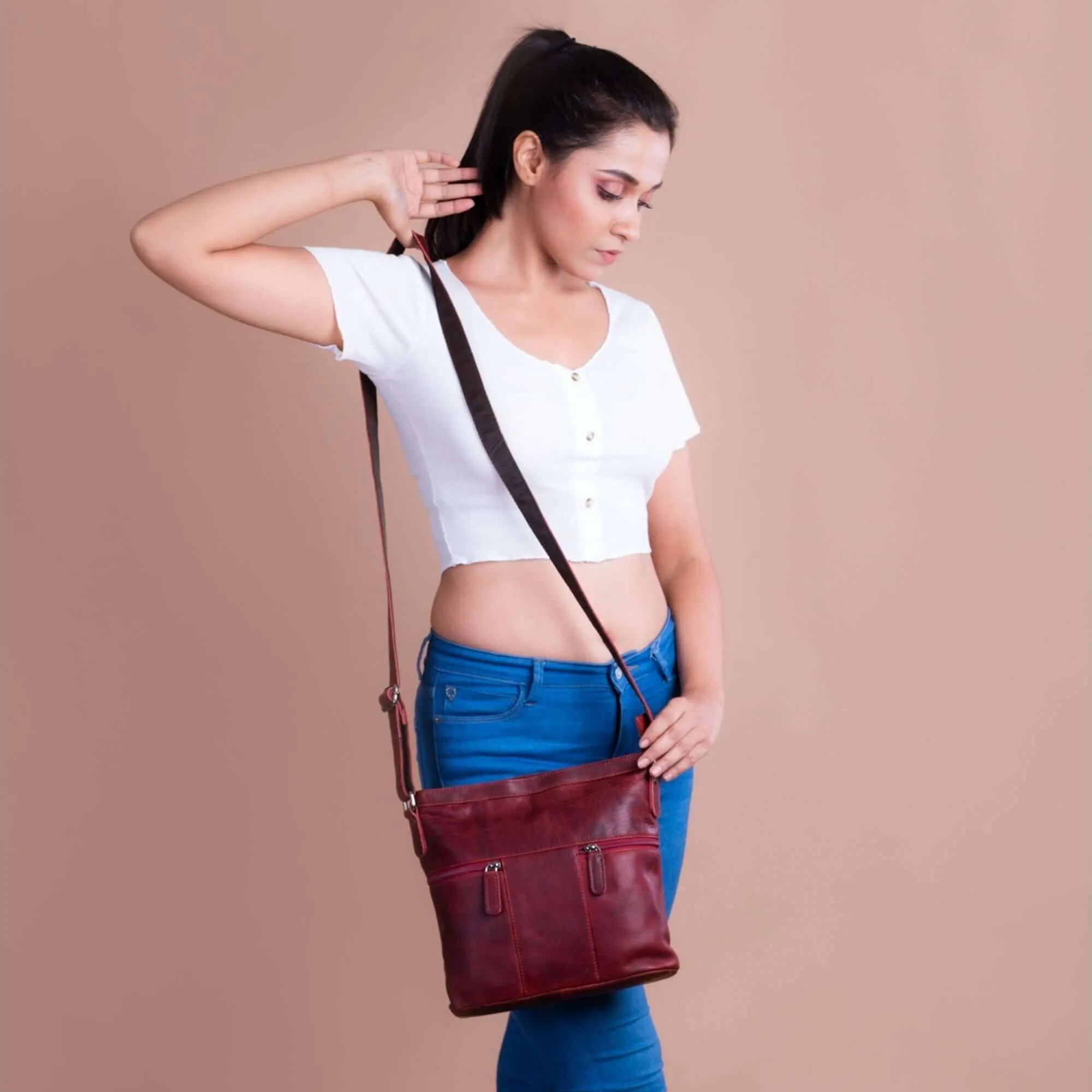 Leather Shoulder Bag Debby
