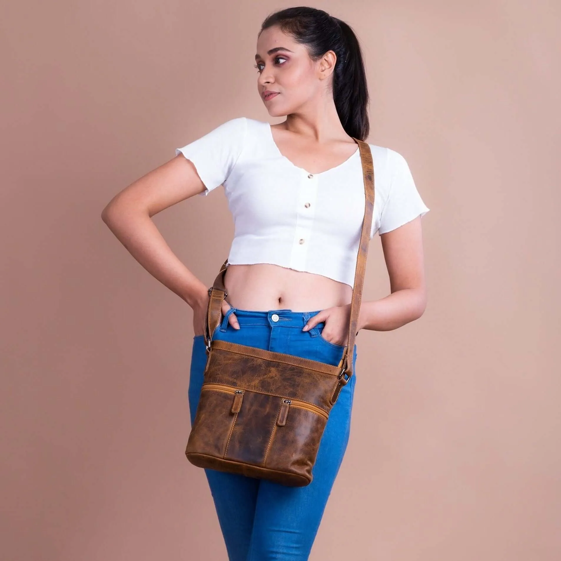 Leather Shoulder Bag Debby
