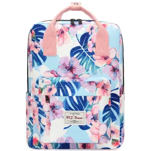 Leaves Floral Laptop Backpack Bookbag for Teens College Daypack Travel Bag