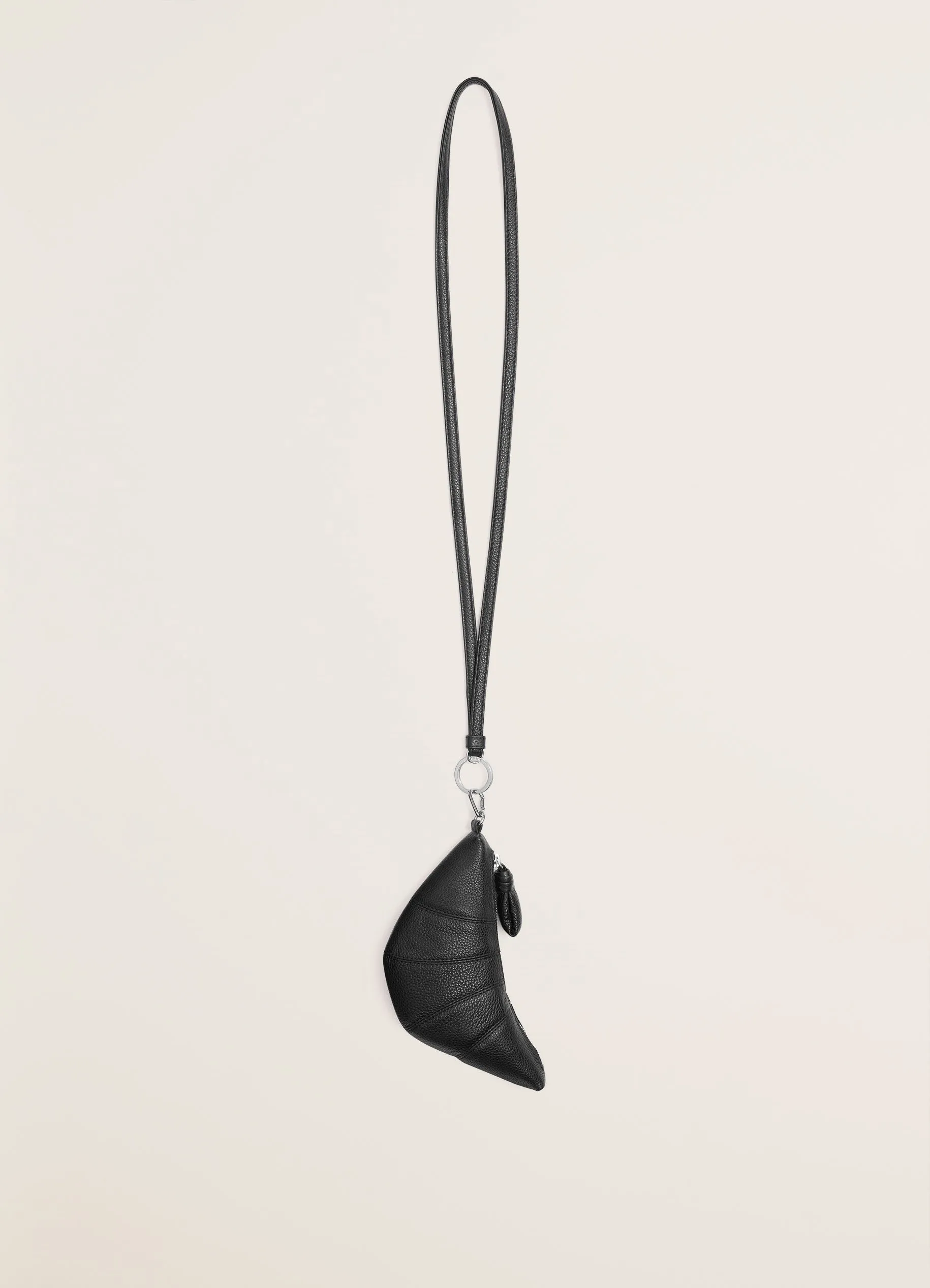 Lemaire Croissant Coin Purse Necklace (Black)