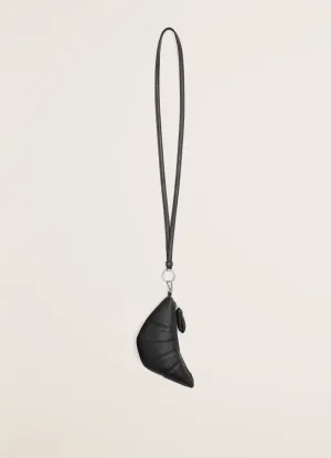 Lemaire Croissant Coin Purse Necklace (Black)