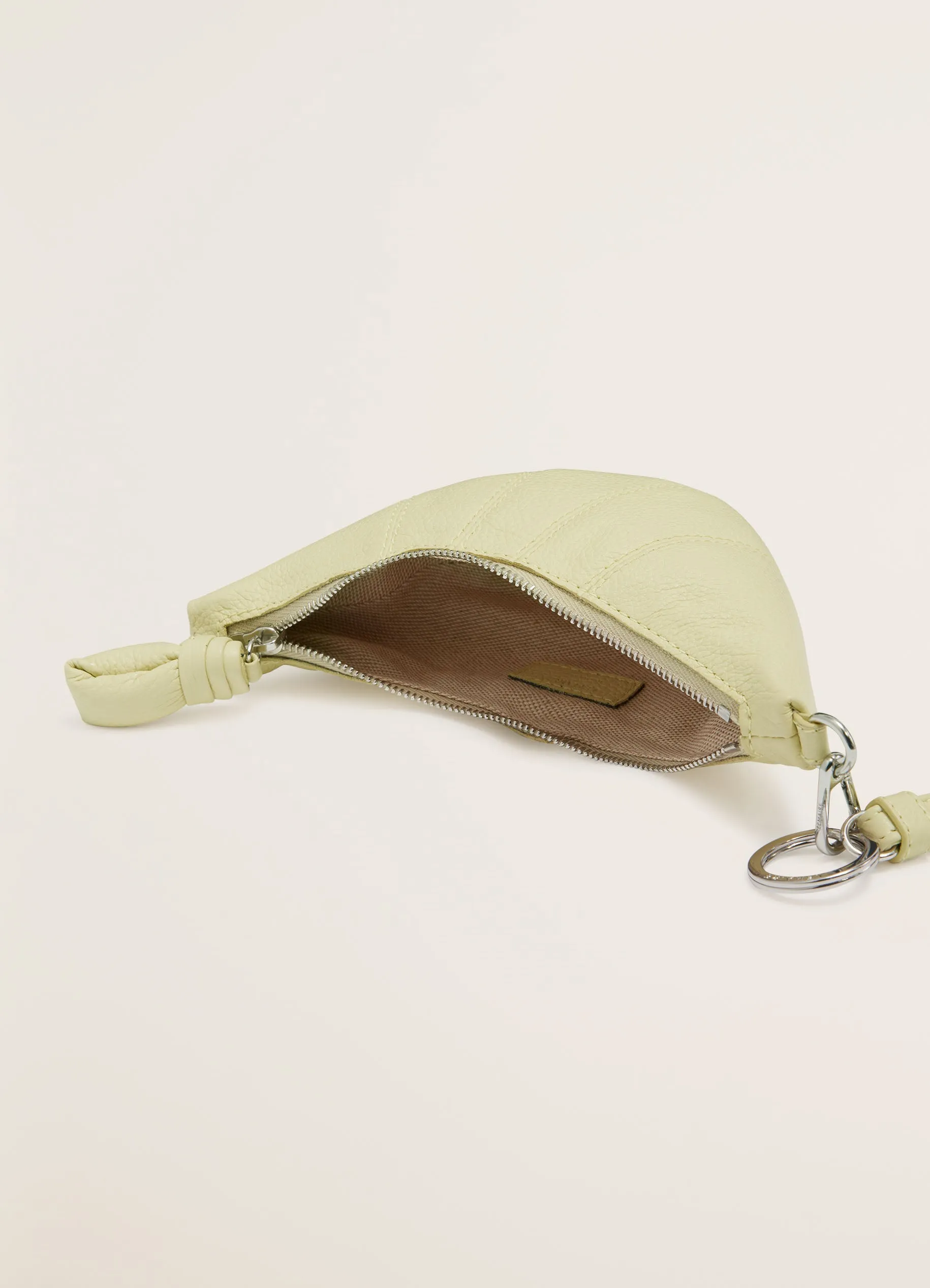 Lemaire Croissant Coin Purse Necklace (Dusty Yellow)