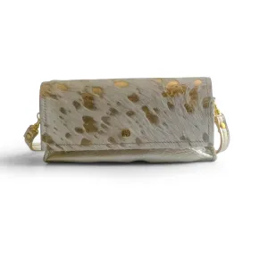 Madison Shoulder Bag In Platinum Leather | Gold