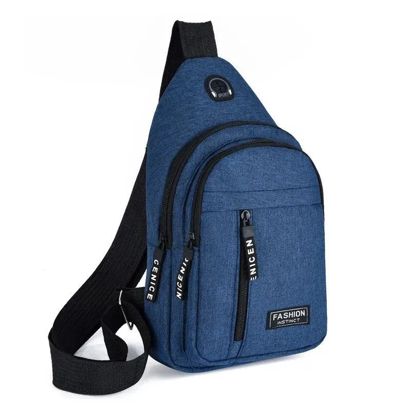 Men's Korean Style Chest Bag: Stylish Water-Resistant Messenger