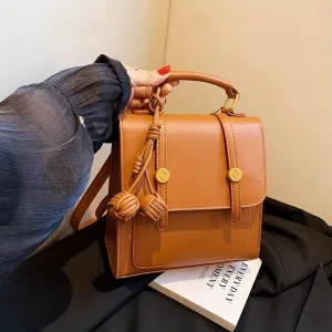 Mini Vintage Backpack Purse, Retro PU Flap Travel Daypack, Women's Fashion Knapsack & Shoulder Bag