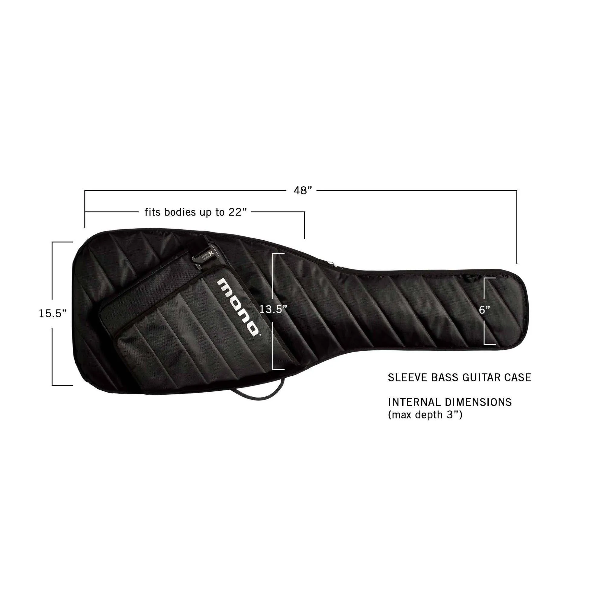 Mono Sleeve Bass Guitar Case, Black M80-SEB-BLK