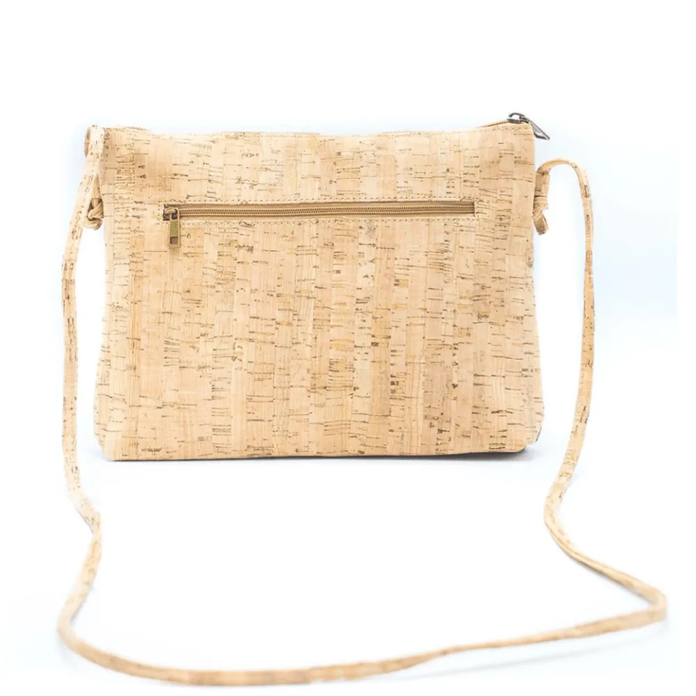 Navy Clover Pattern Cork Crossbody Bag