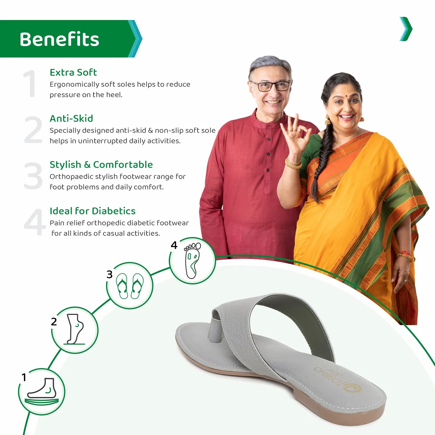 ORTHO JOY Fancy doctor Stylish slippers for women