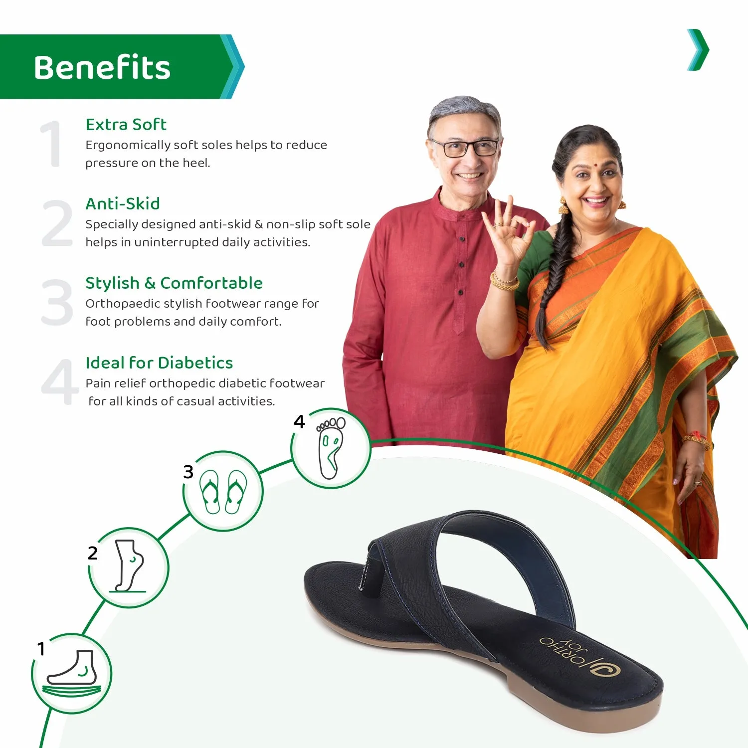 ORTHO JOY Fancy doctor Stylish slippers for women