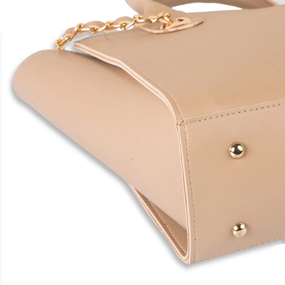 Plush Beige Handbag