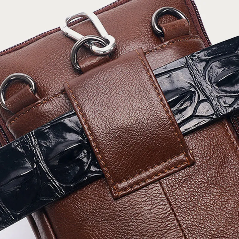 Small Messenger Bag For Men Business Genuine Leather Portable Bag