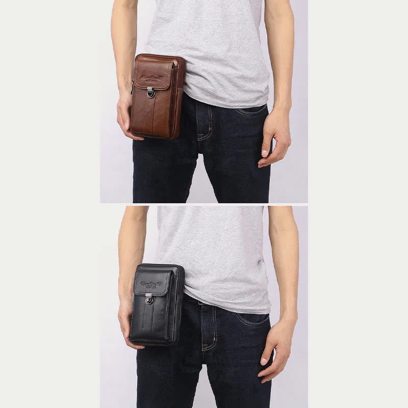 Small Messenger Bag For Men Business Genuine Leather Portable Bag