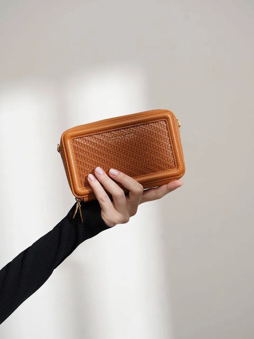 Textured Zip Around Wallet