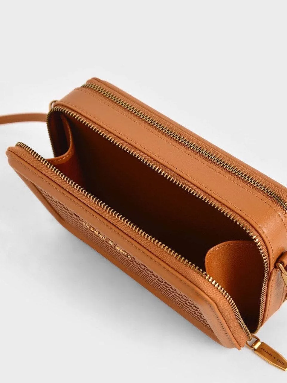 Textured Zip Around Wallet