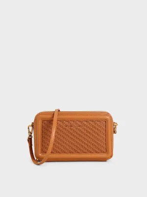 Textured Zip Around Wallet