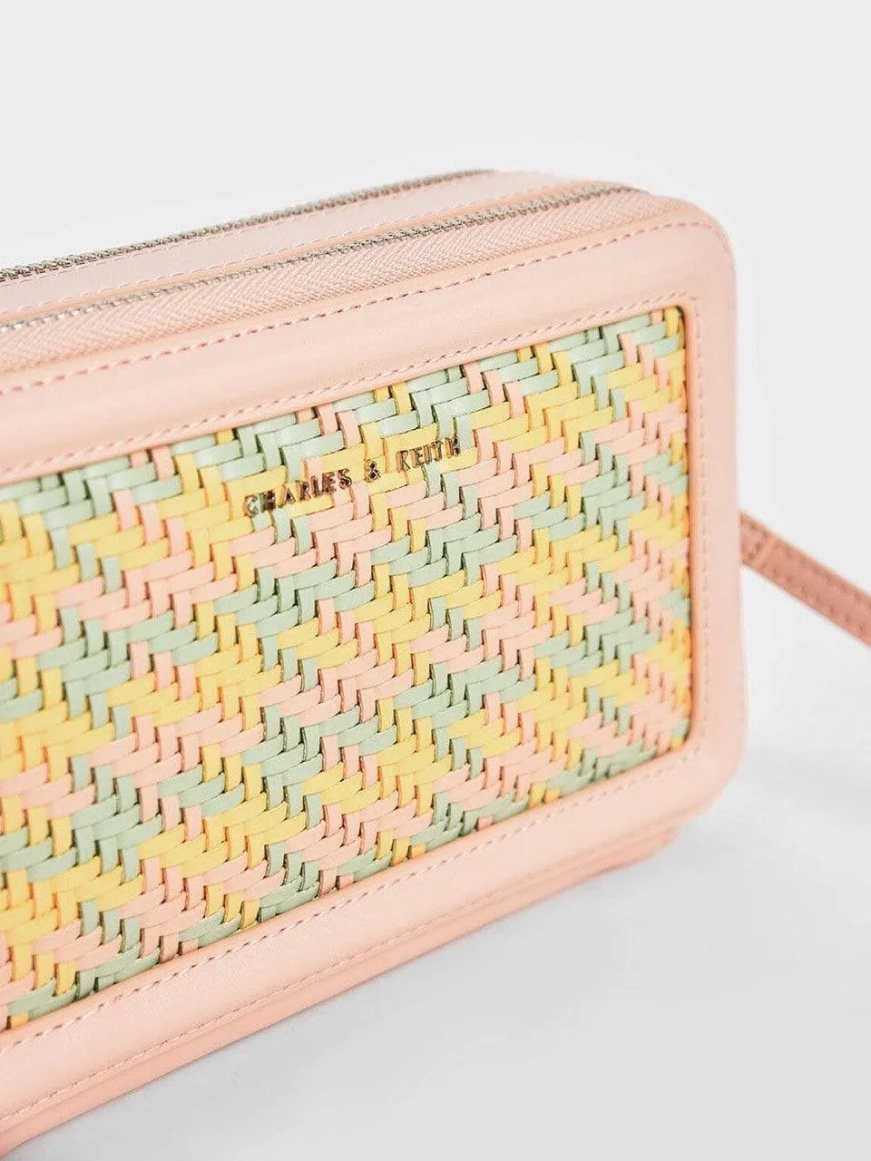 Textured Zip Around Wallet