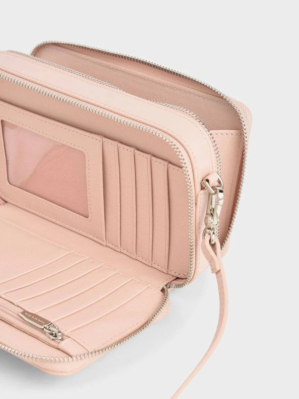 Textured Zip Around Wallet